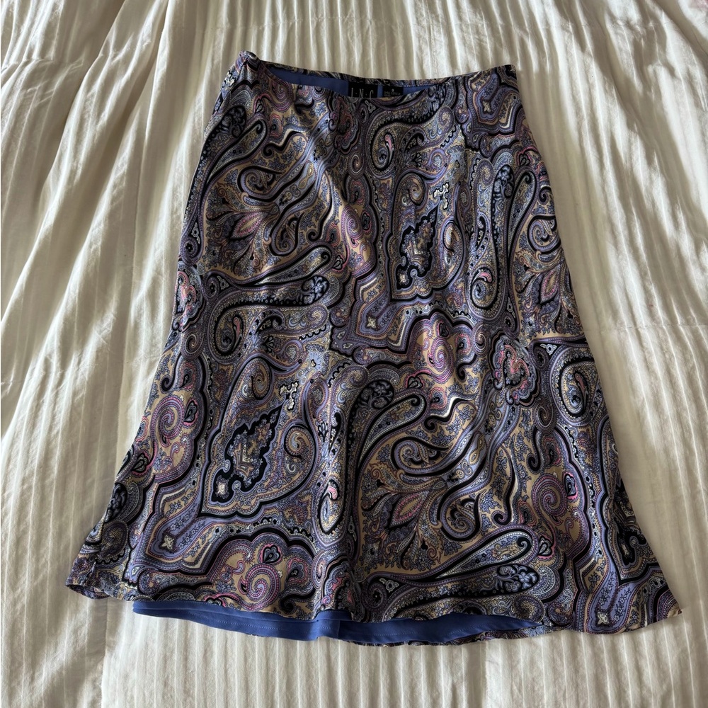 INC Purple Paisley Skirt